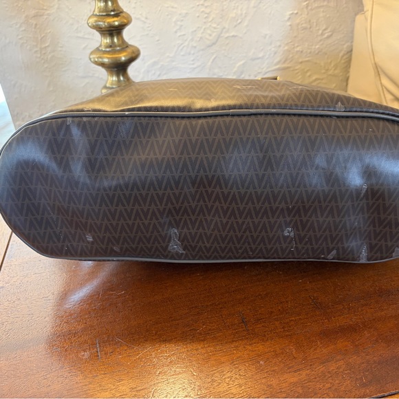 Valentino Boston satchel Gray zippered Handbag vintage - Picture 8 of 11